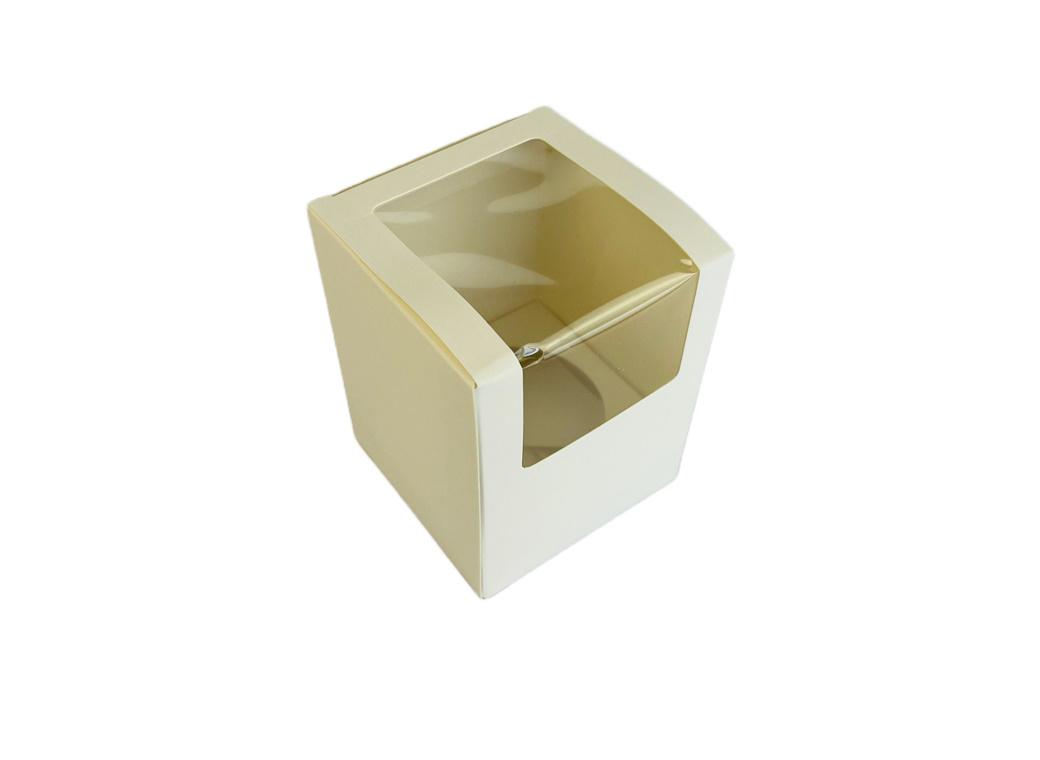 White Cupcake Box 4in 1-Hole