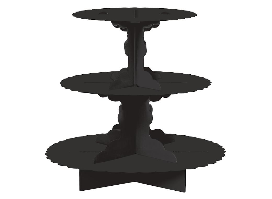 3 Tier Cupcake Stand - Black