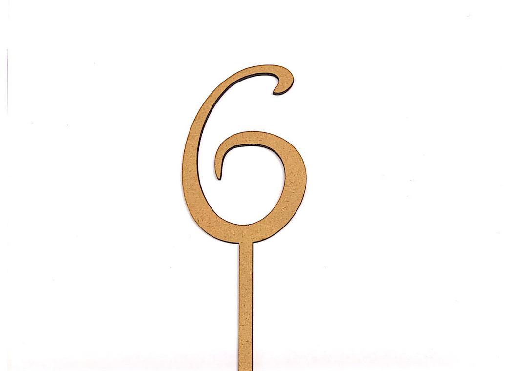 Wooden Number - 6