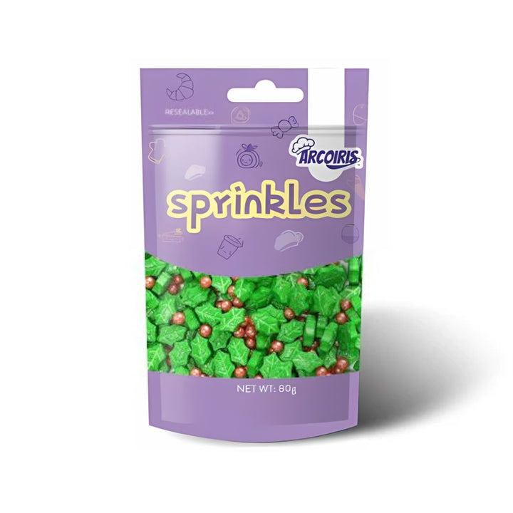 Arcoiris Sprinkles - Holly Leaf Mix