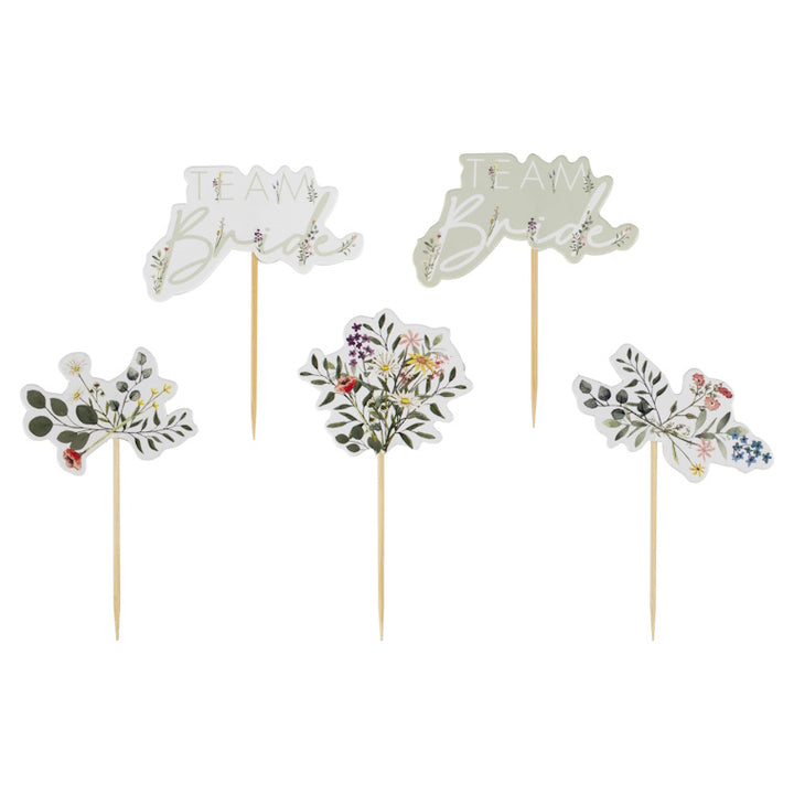 Bridal Bloom Cupcake Toppers 12pk