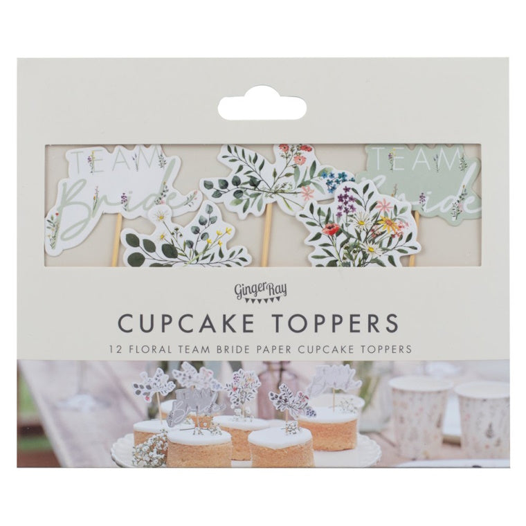 Bridal Bloom Cupcake Toppers 12pk