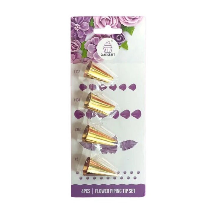 Cake Craft 4pce Flower Piping Tip Set