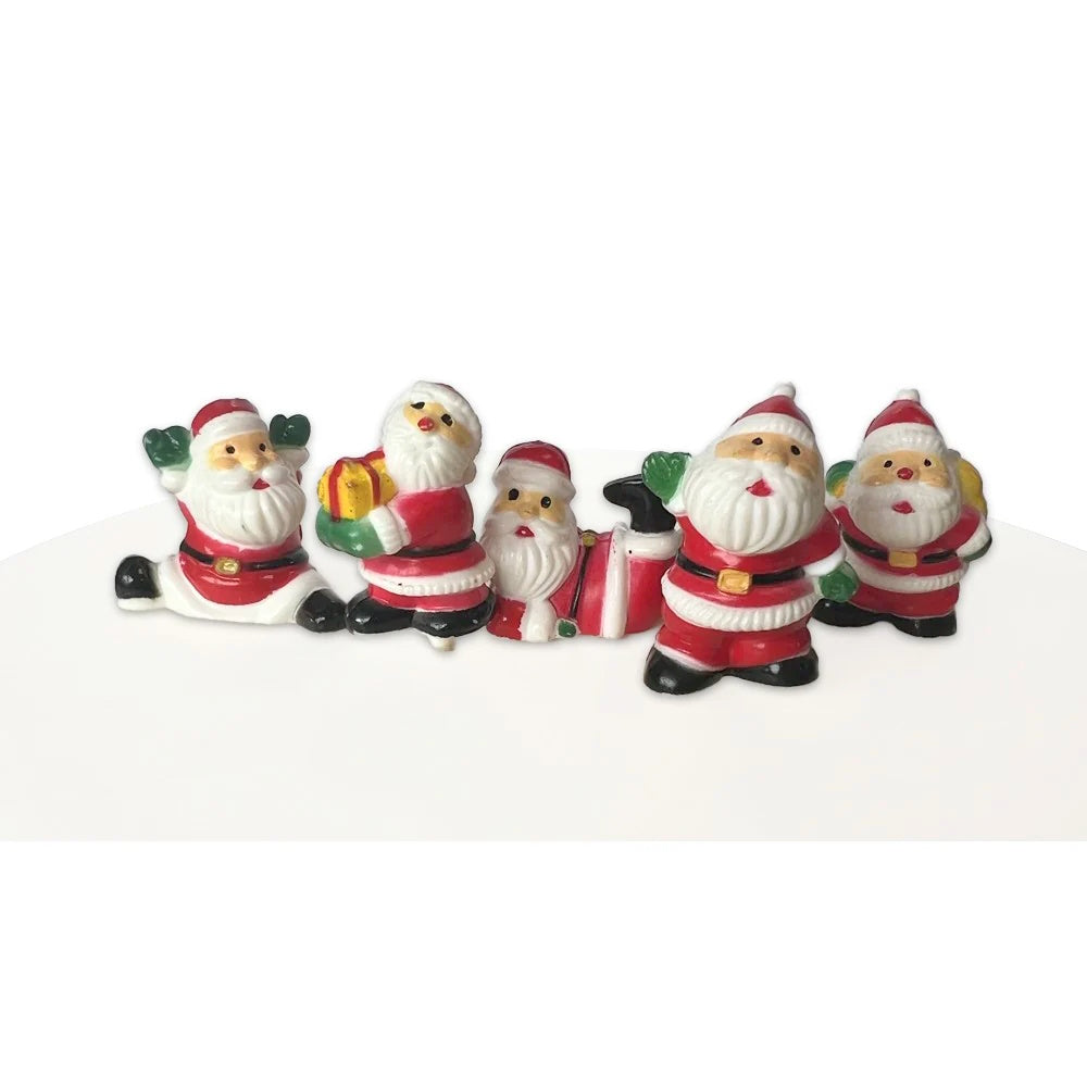 Fun Santa Cake Toppers 6pk