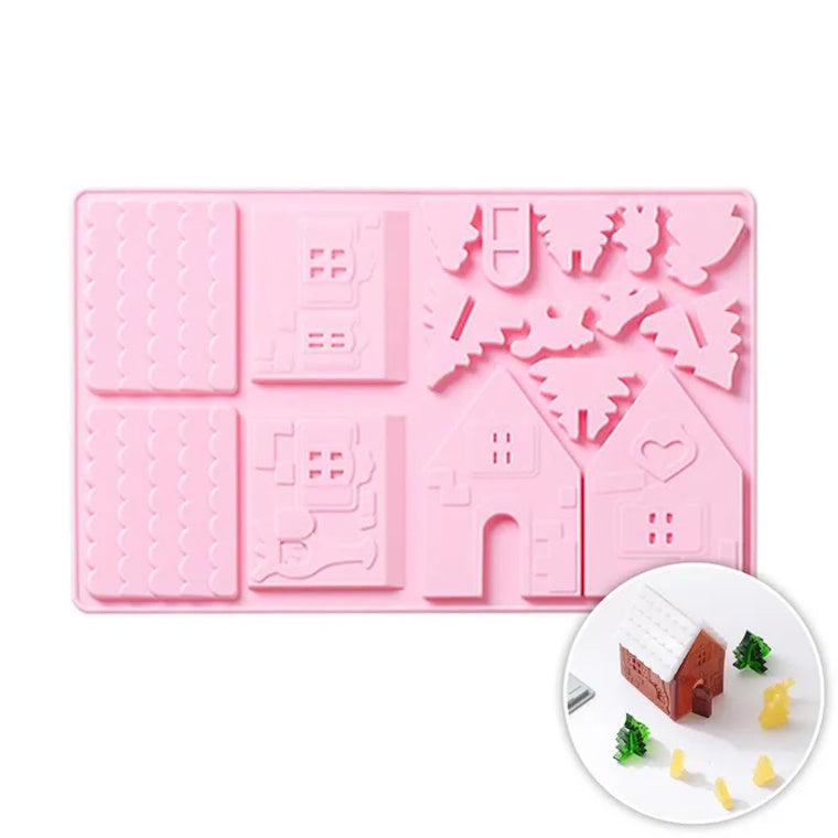 Gingerbread House Silicone Mould - Mini