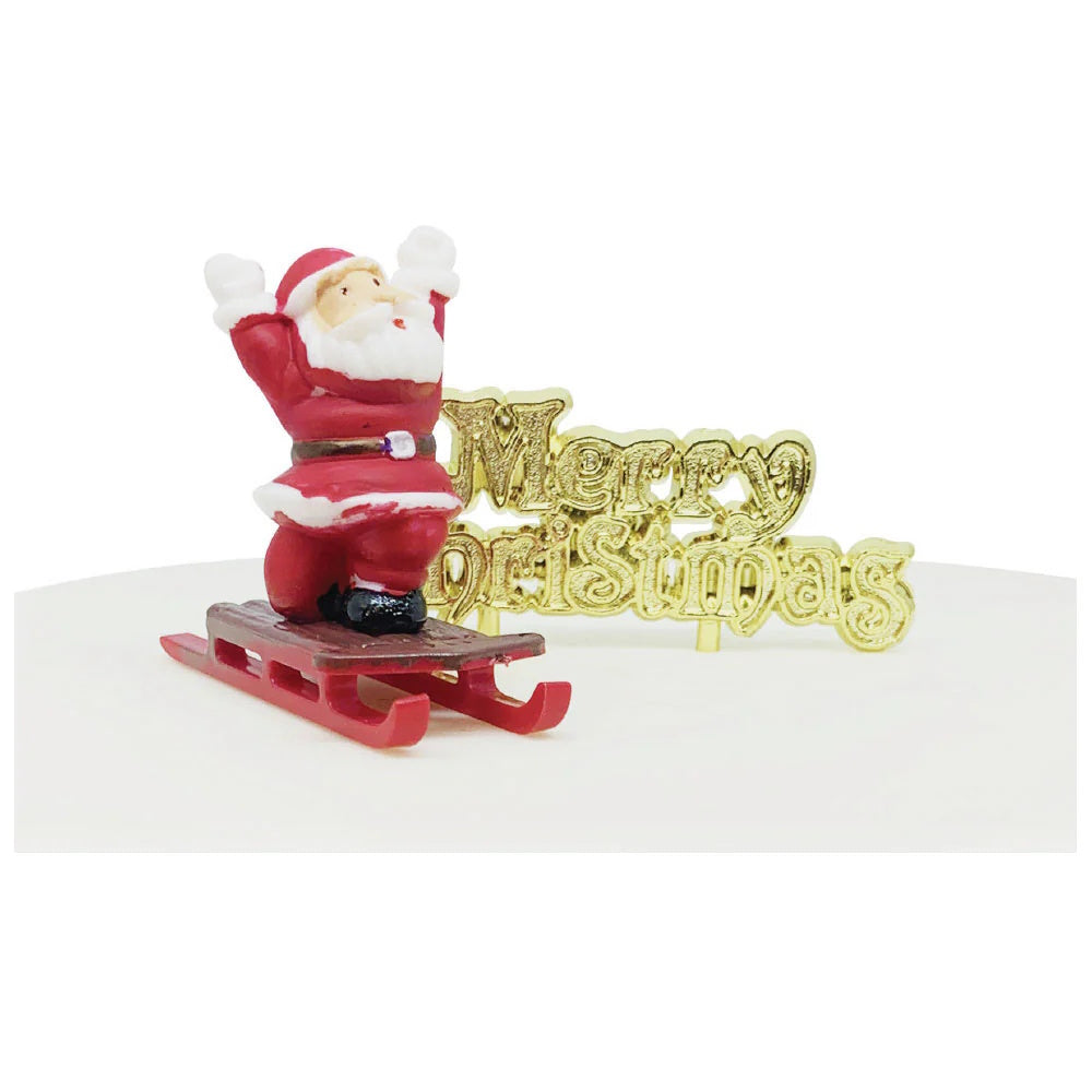 Santa on Sleigh Christmas Decorating Kit