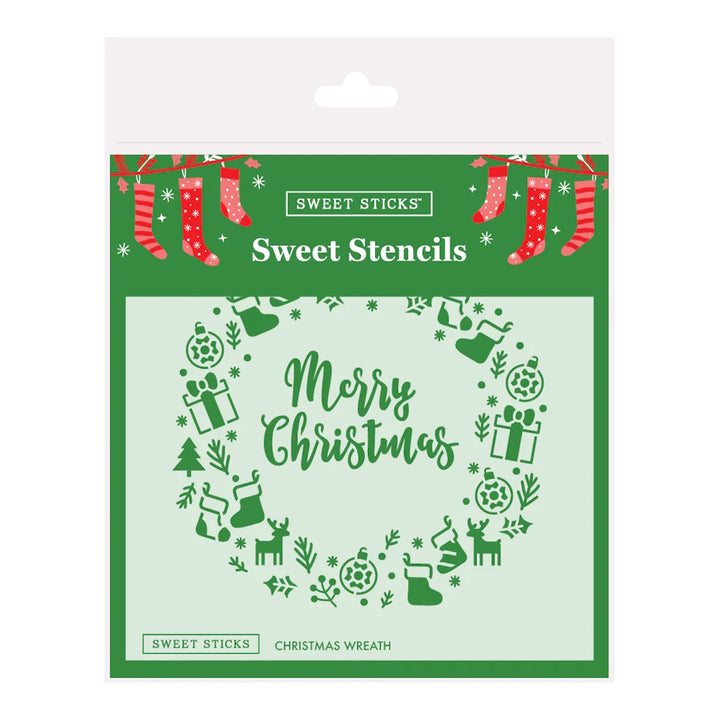 Sweet Sticks Stencil - Christmas Cake Wreath