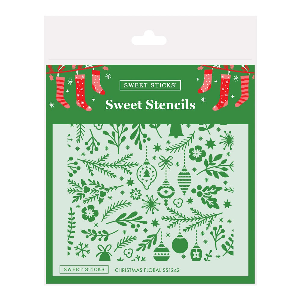 Sweet Sticks Stencil - Christmas Floral