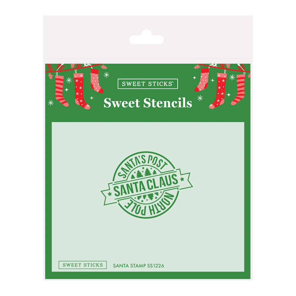 Sweet Sticks Stencil - Santa Stamp