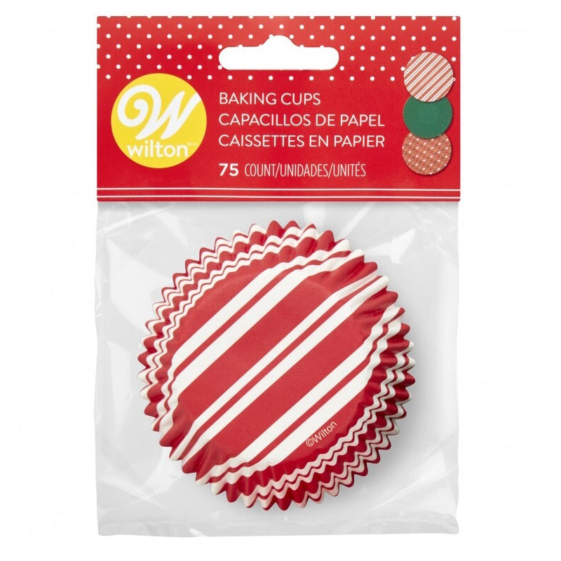 Wilton Christmas Patterns Cupcake Cases 75pk