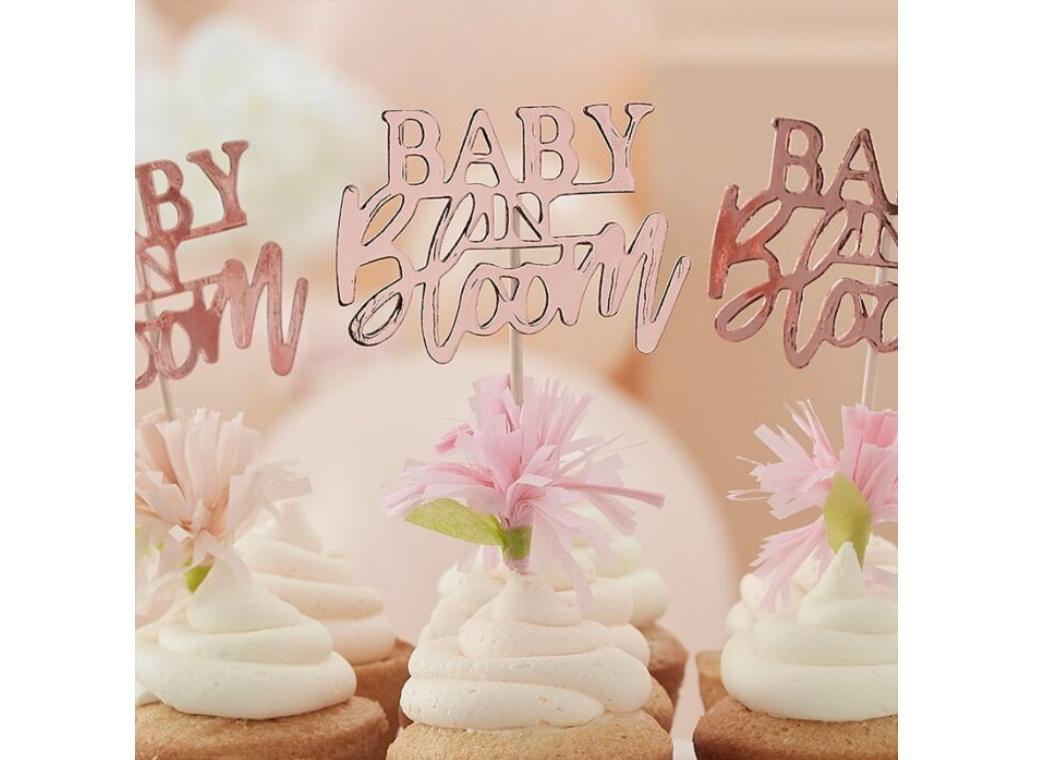 Baby in Bloom Cupcake Toppers 12pk