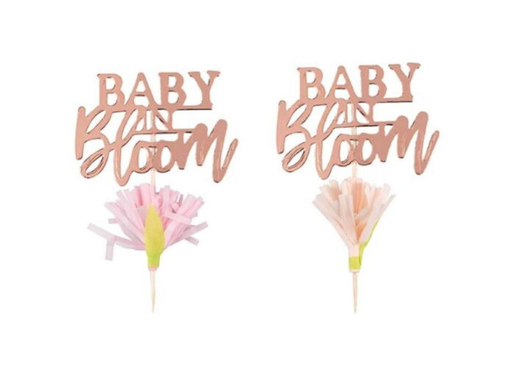 Baby in Bloom Cupcake Toppers 12pk