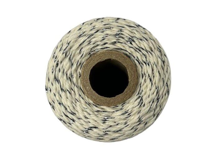 Bakers Twine - Natural & Gunmetal Shimmer Twine