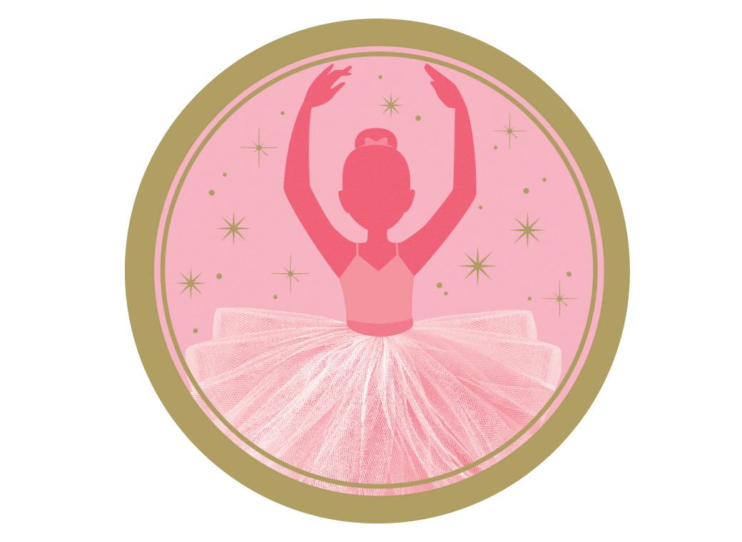 Edible Icing Image - Ballerina Round