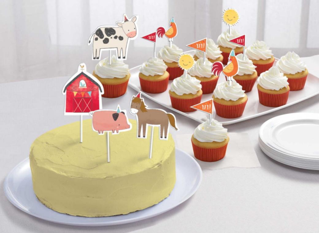 Barnyard Birthday Cake Toppers 12pk