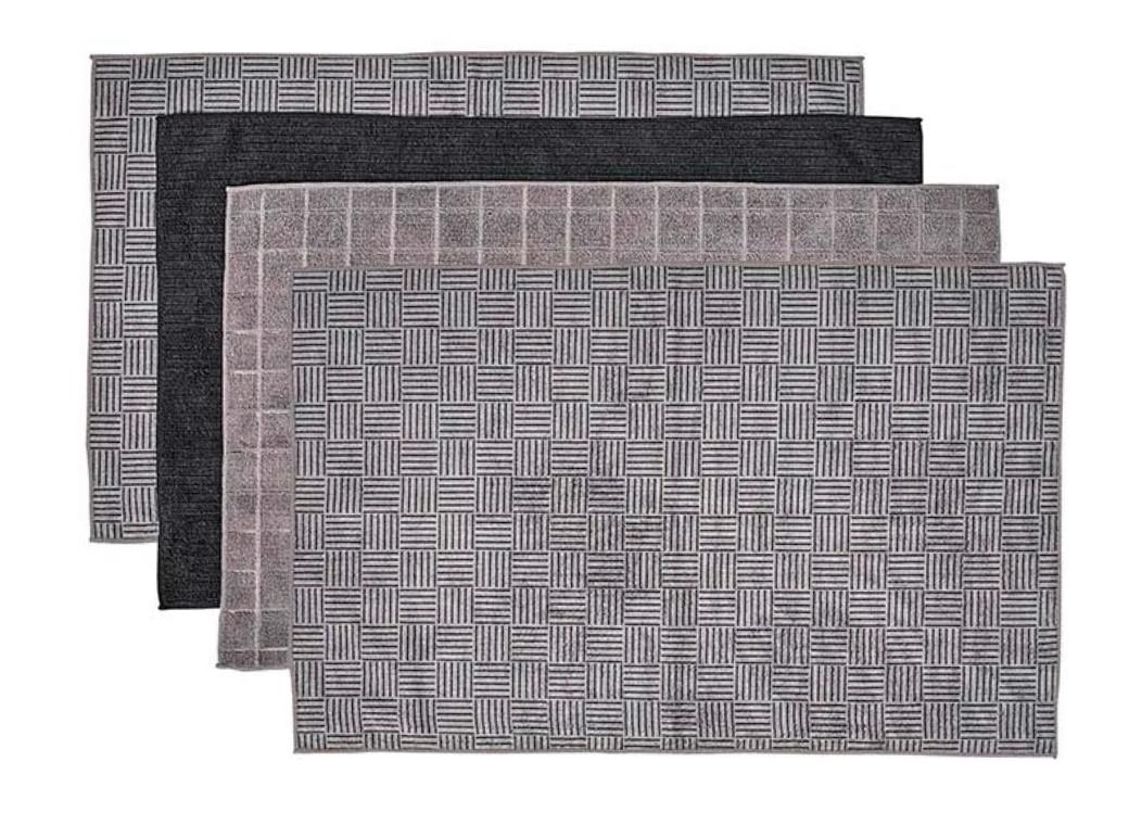 Benson Microfibre Kitchen Towels 4pk - Charcoal