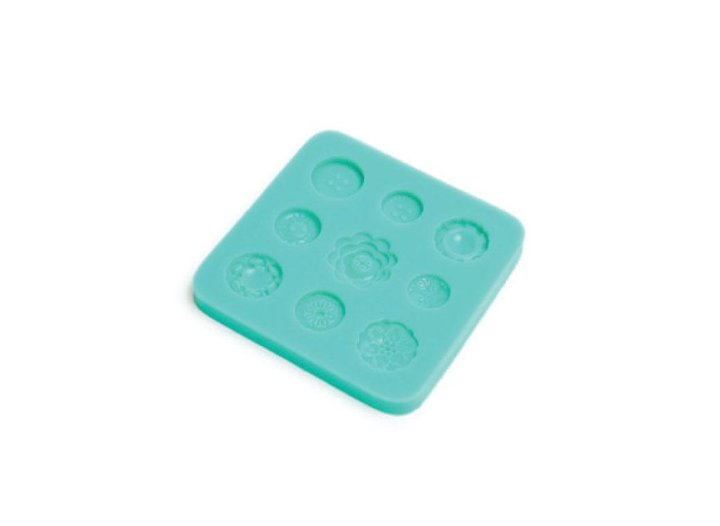 Silicone Mould - Button & Flower Centres