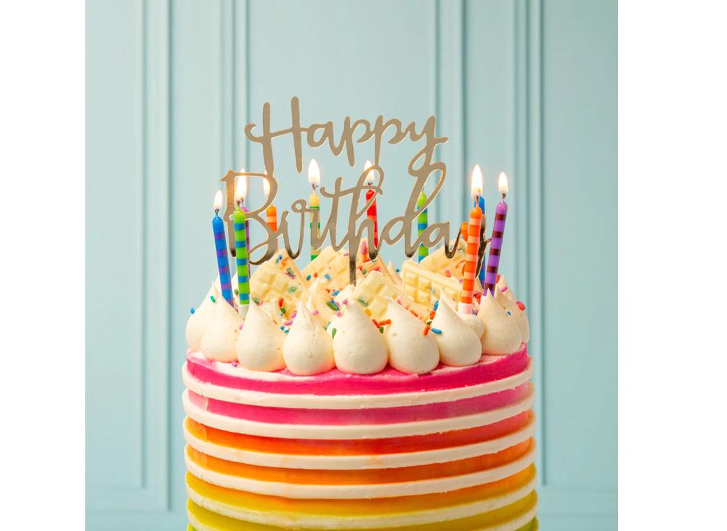 Birthday Bash Striped Candles 24pk