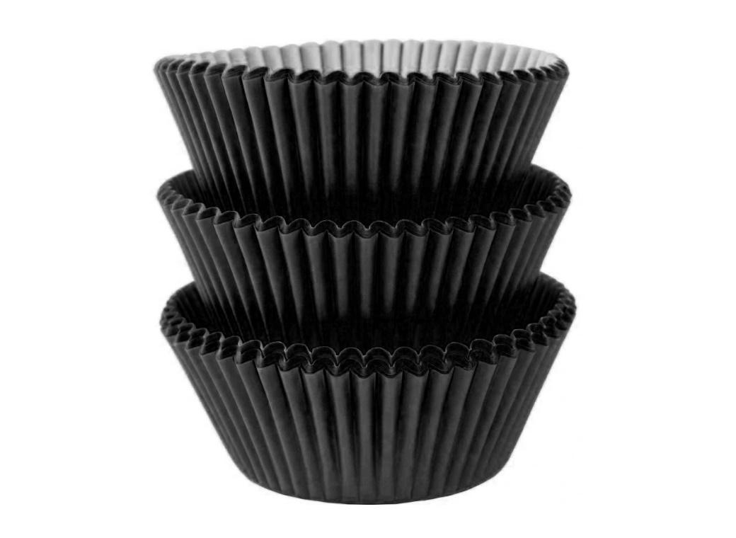 Cupcake Cases 75pk Black