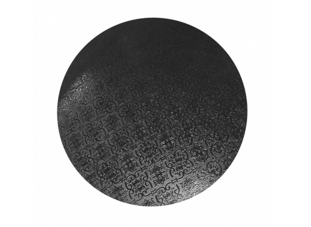 Black Masonite Cake Board Round - 6"