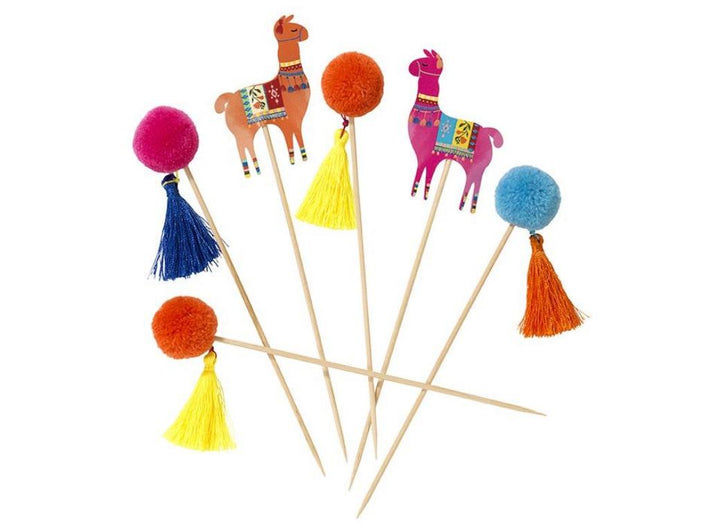 Boho Llama Pom Pom Picks