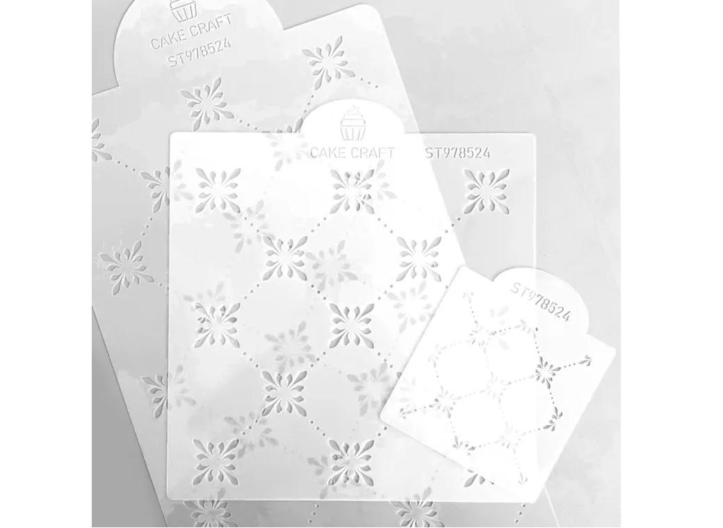 Cake Craft 3pce Cake Stencil Set - Azul