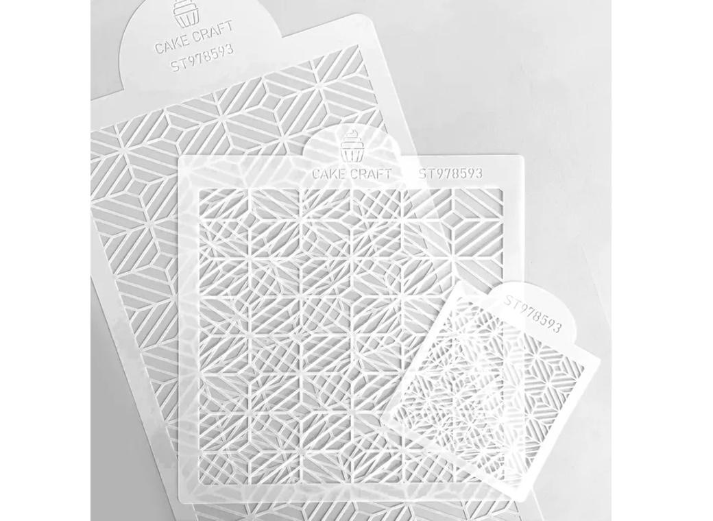 Cake Craft 3pce Cake Stencil Set - Diamond