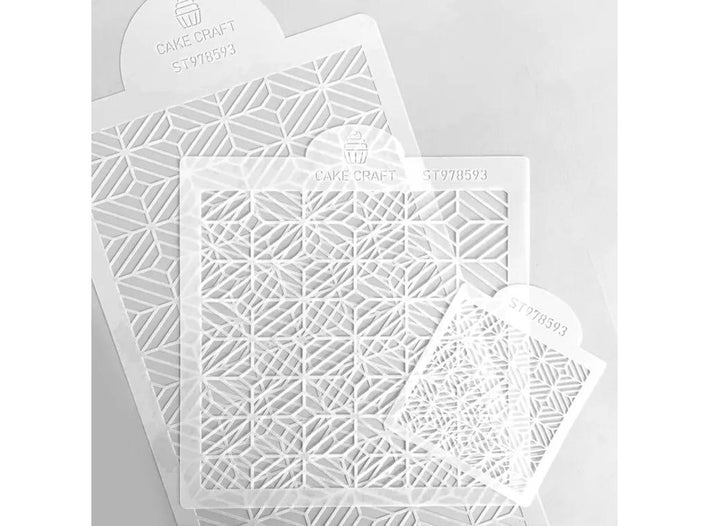 Cake Craft 3pce Cake Stencil Set - Diamond