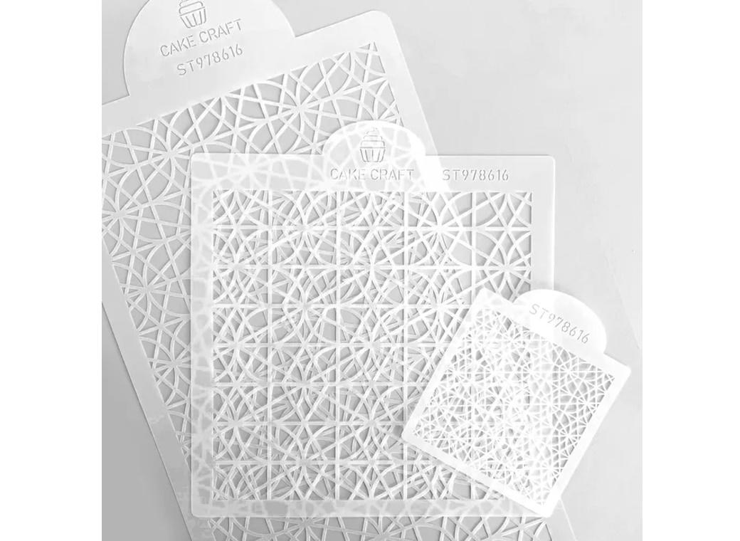 Cake Craft 3pce Cake Stencil Set - Geometric