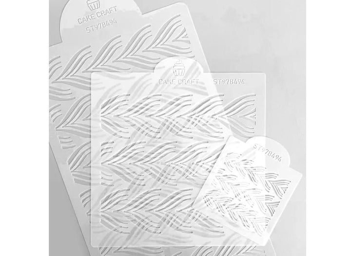 Cake Craft 3pce Cake Stencil Set - Reed