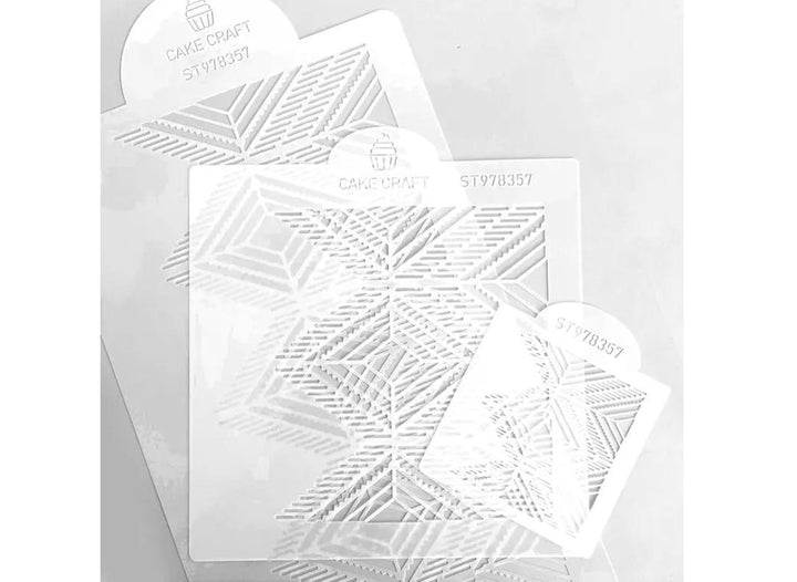 Cake Craft 3pce Cake Stencil Set - Saltillo