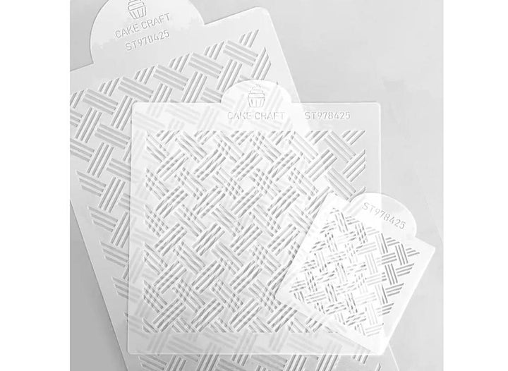 Cake Craft 3pce Cake Stencil Set - Weave