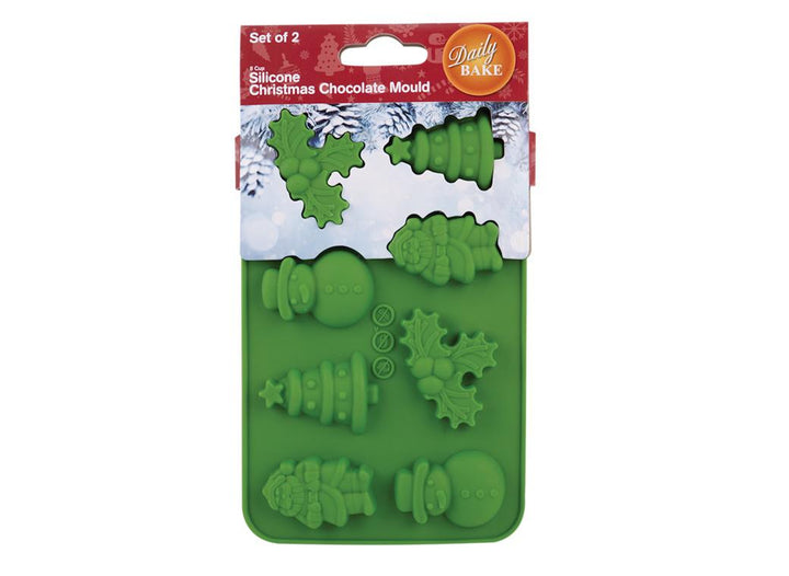 Christmas Silicone Chocolate Moulds 2pk