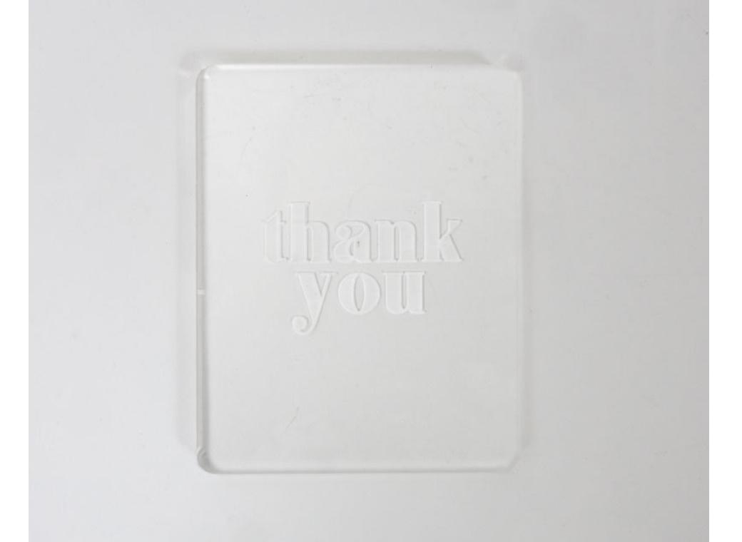 COO KIE Embosser Stamp - THANK YOU