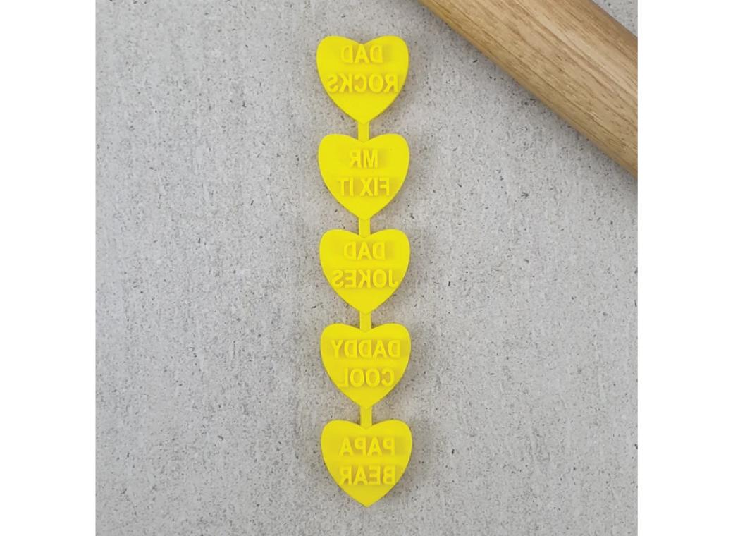 Candy Heart Dad Rocks Set - Embossers only