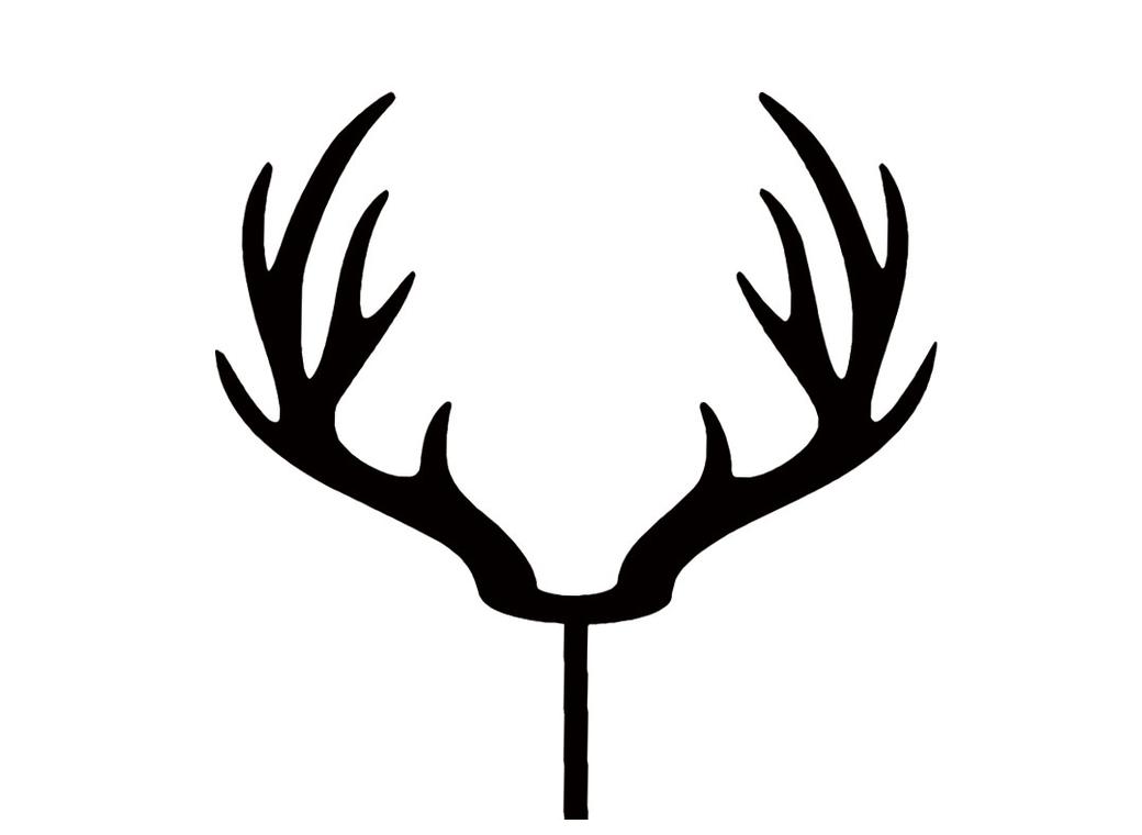 Red Deer Antlers - Black