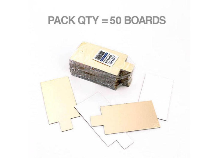 Dessert Boards 50pk - Gold Rectangle