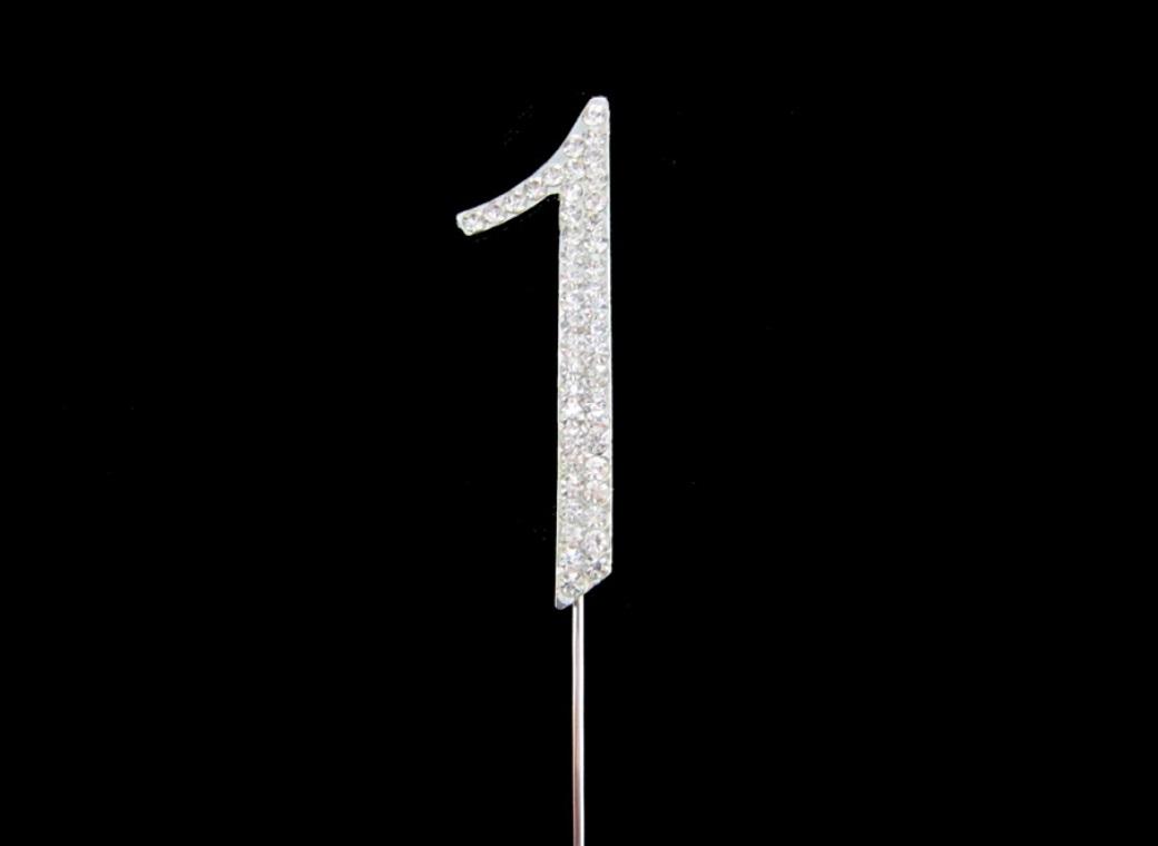 Diamante Cake Topper - Number 1