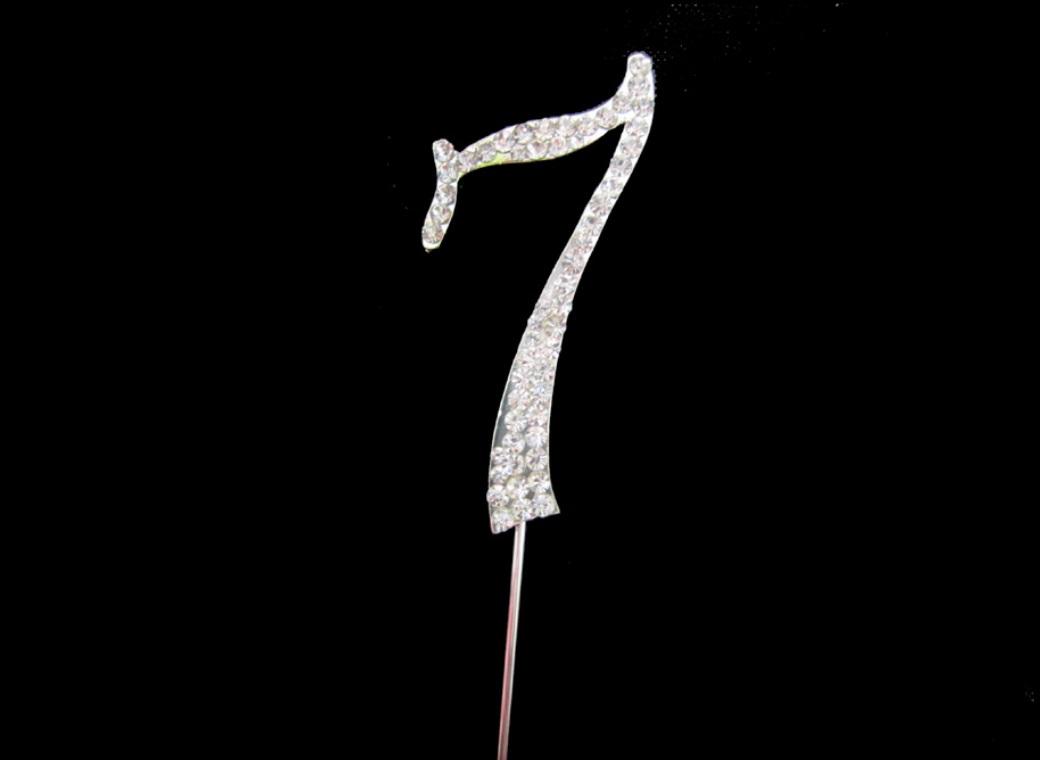 Diamante Cake Topper - Number 7