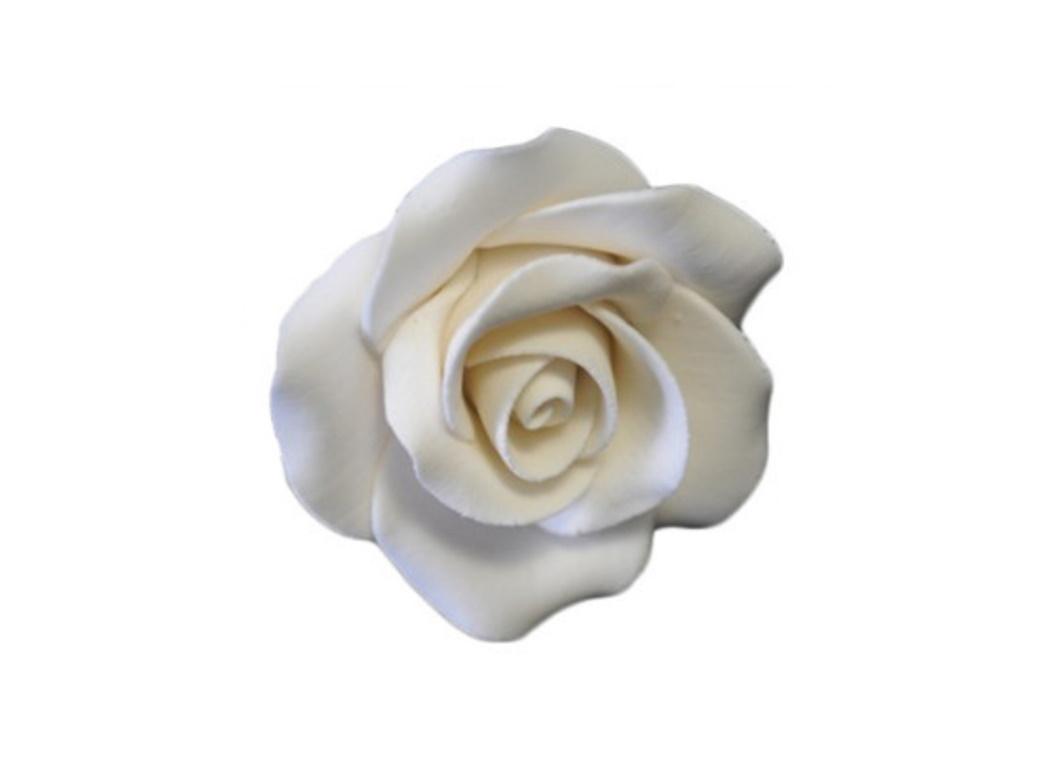 Single Icing Rose - Medium White