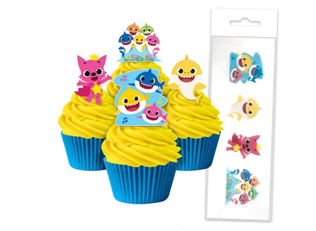 Edible Wafer Cupcake Toppers - Baby Shark