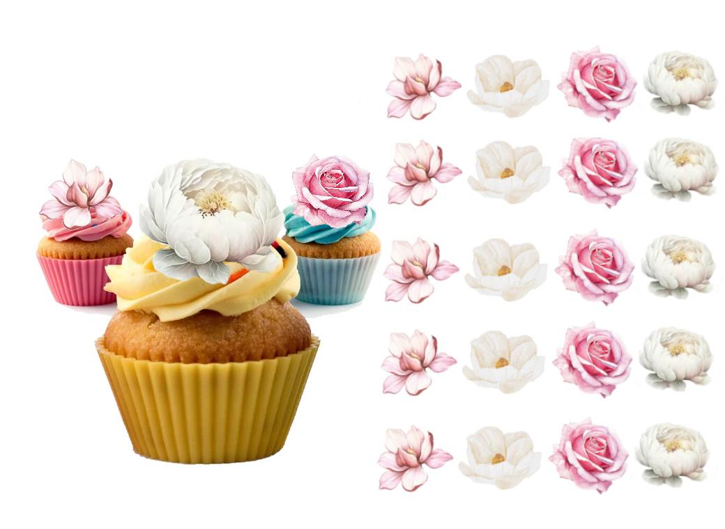 Edible Wafer Toppers - Flowers