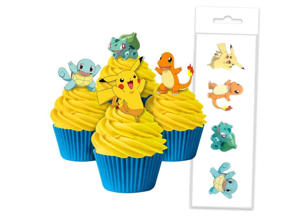 Edible Wafer Cupcake Toppers - Pokemon