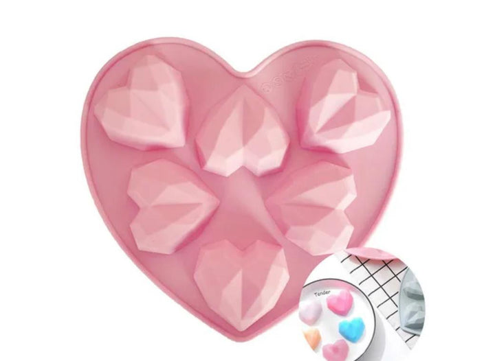 Geo Hearts Silicone Mould