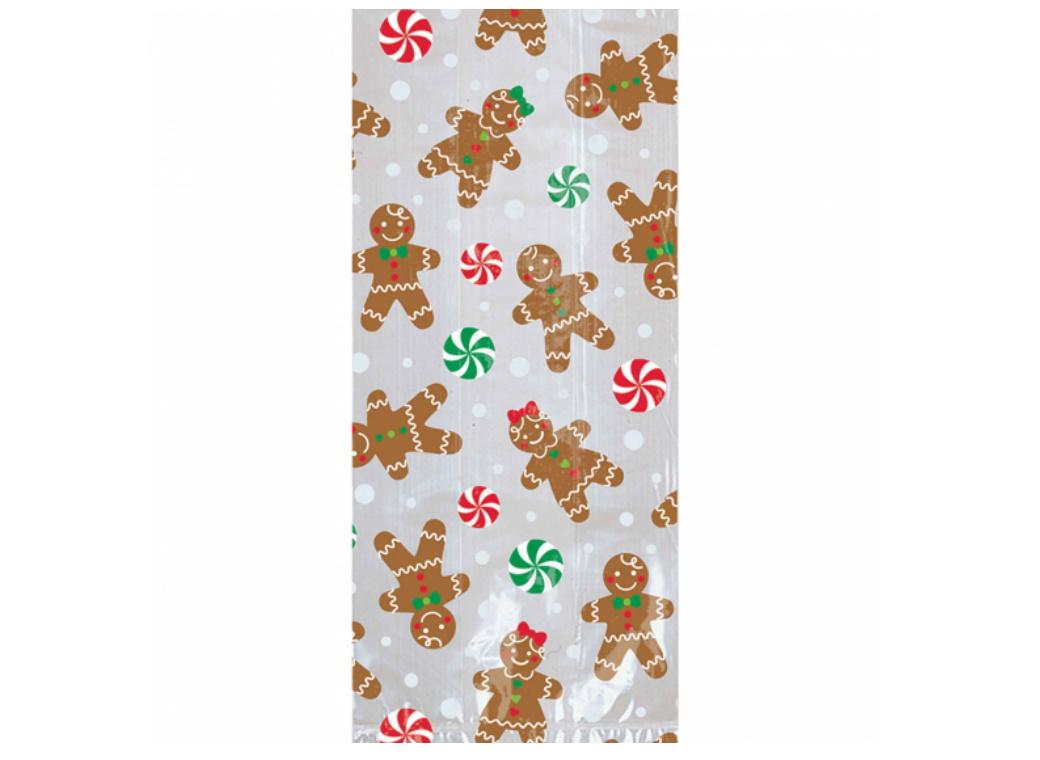 Gingerbread Large Cello Bags 20pk