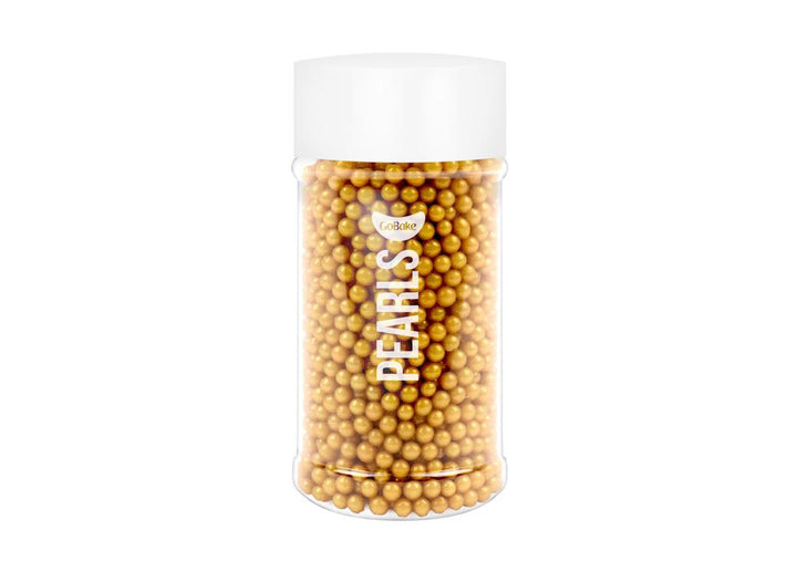 GoBake 4mm Sugar Pearls - Gold