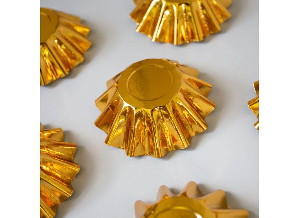 Gold Bloom Cupcake Cups 24pk