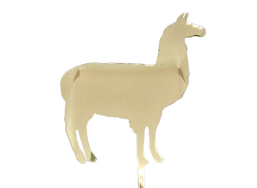 Gold Llama Cake Topper