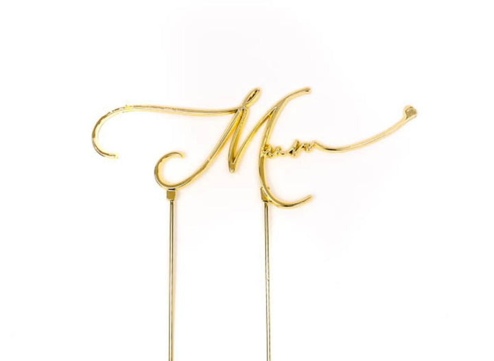 Gold Metal Cake Topper - Mum