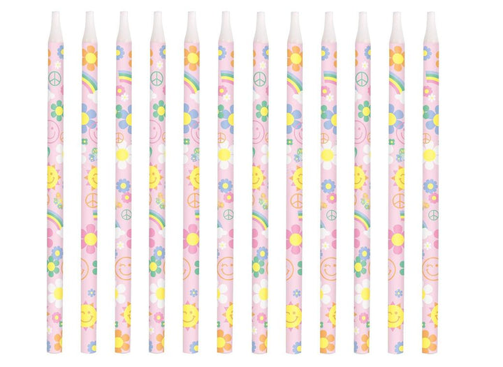 Groovy Birthday Candles 12pk